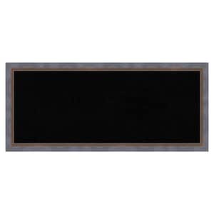 2-Tone Blue Copper Wood Framed Black Corkboard 32 in. x 14 in. Bulletine Board Memo Board
