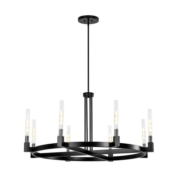 【​限​定​販​売​】 Rennnsan Lydia Chandelier Frame Cross Circular 8-Light Black 小物