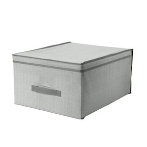 9.84 in. H x 15.75 in. W x 15.75 in. D Gray Fabric Cube Storage Bin