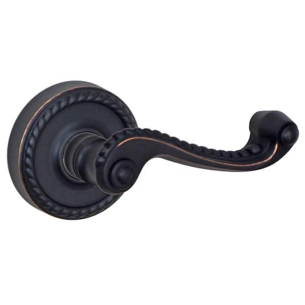 Fusion Oil Rubbed Bronze Rope Privacy Lever Set with Rope Rose