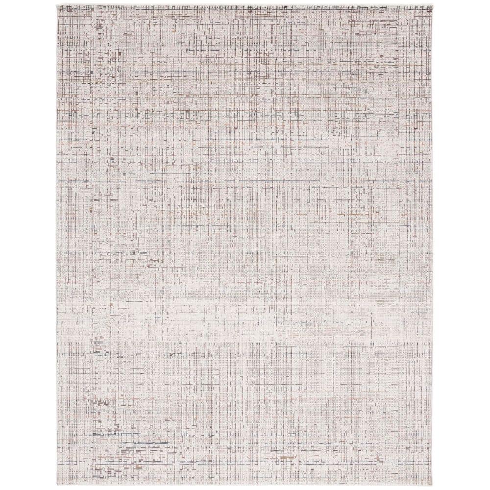 Harlow Rust Rug SAFAVIEH Harlow 8 ft. x 10 ft. Ivory Gray/Rust Crosshatch Distressed ...