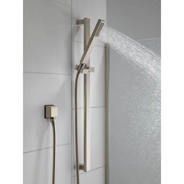 Vero 1-Spray Patterns 1.75 GPM 1.38 in. Wall Mount Handheld Shower Head in Stainless