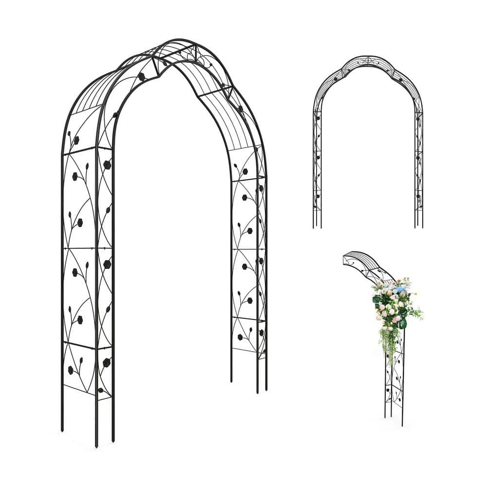 99 in. x 59 in. Garden Arch Arbor Trellis for Climbing Plants Roses Vines price history on PriceWatchPro