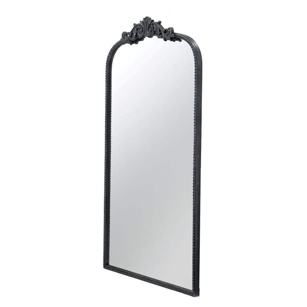 Elegant Baroque-Inspired Rectangular Wall Mirror in Gold and Wood Finish