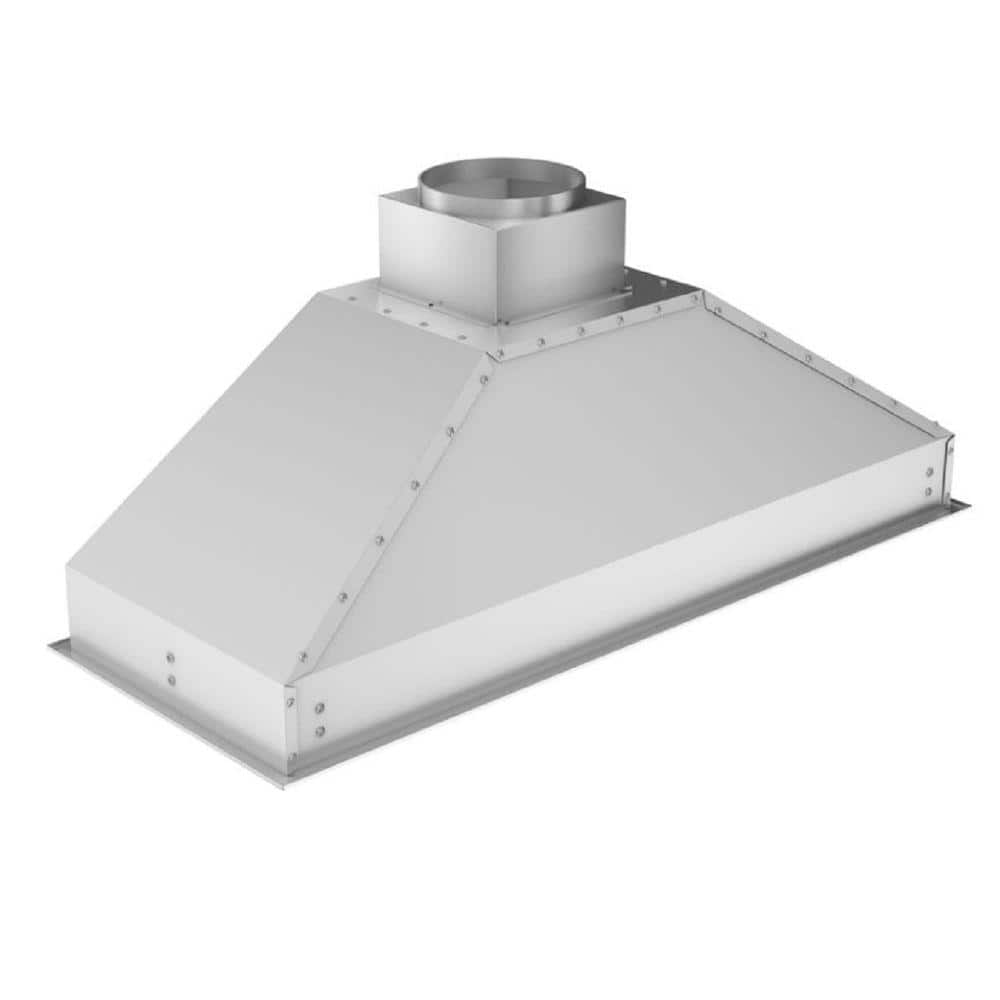 46-Inch Brushed Stainless Steel Range Hood Insert with LED Lighting