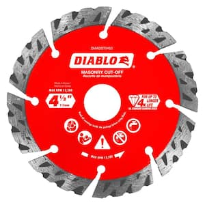 4-1/2 in. Diamond Segmented Turbo Cut-Off Discs for Masonry