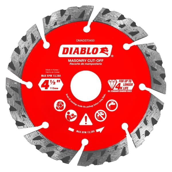 DIABLO 4-1/2 in. Diamond Segmented Turbo Cut-Off Discs for Masonry