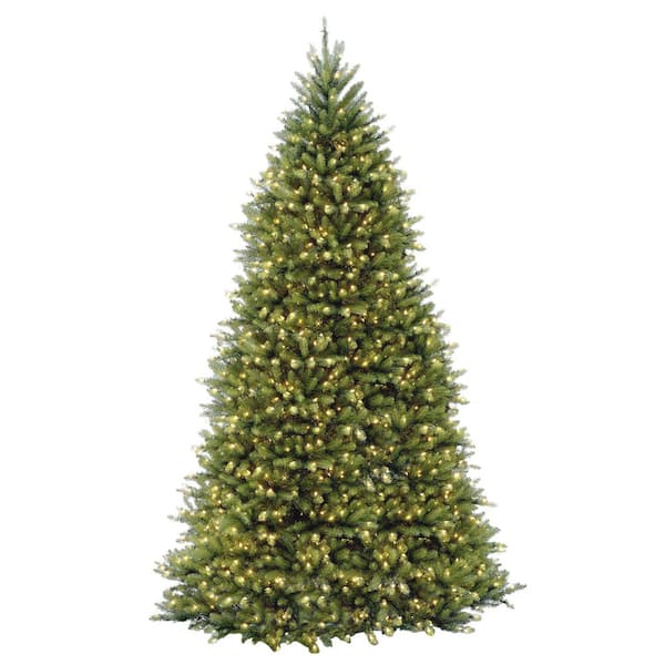 National Tree Company 10 ft. Pre-Lit Dunhill Fir Hinged Artificial Christmas Tree with Clear Lights