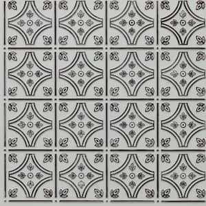 Victoria Antique Mocha 2 ft. x 2 ft. Glue-up PVC Faux Tin Ceiling Tile (40 sq. ft./Case)