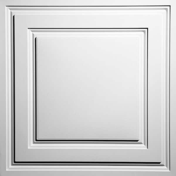 Ceilume Oxford White 2 ft. x 2 ft. Lay-in Ceiling Panel (Case of 6)