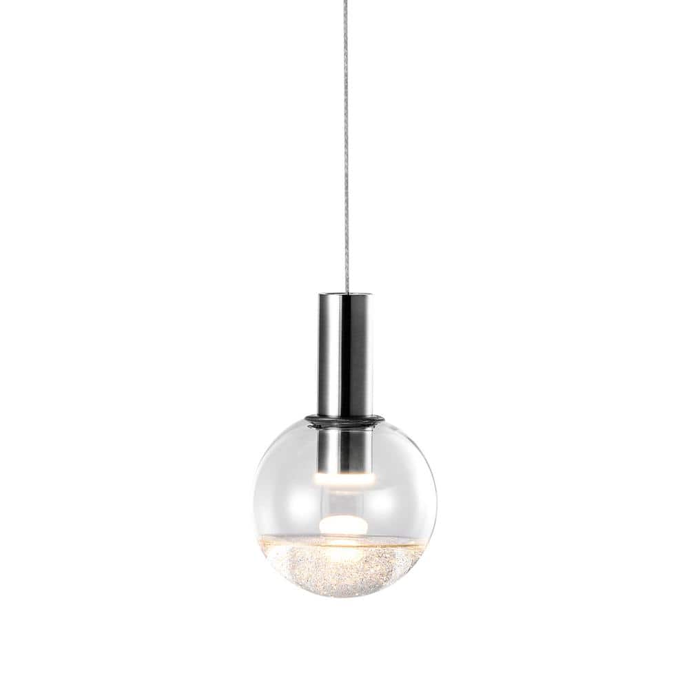 Sienna 5" Chrome Glass LED Pendant Light