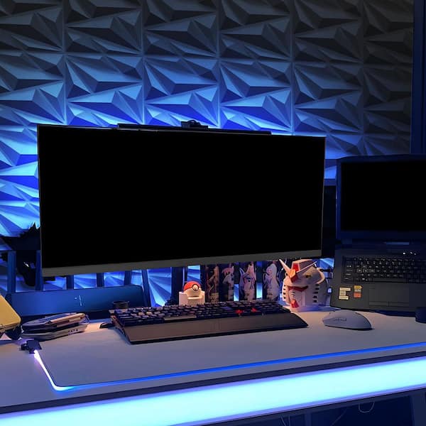 Black 3D Textured Wall Panels - PVC Wall Coverings for Living Room, Bedroom, Game Room - Easy Install, Waterproof