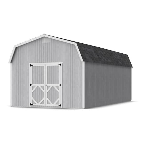 Classic Gambrel 12 ft. x 24 ft. Outdoor Wood Storage Shed Precut Kit with 6 ft. Sidewalls and Floor (288 sq. ft. )