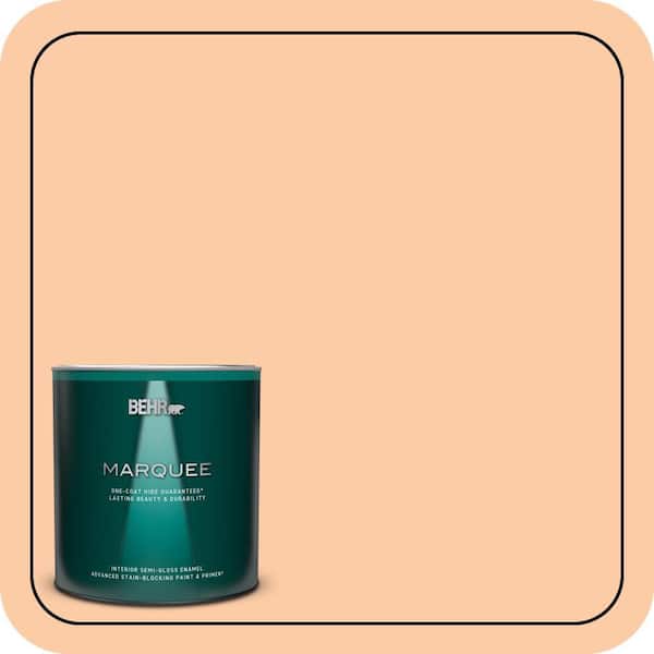BEHR MARQUEE 1 qt. #270C-3 Coral Confection Semi-Gloss Enamel Interior Paint & Primer