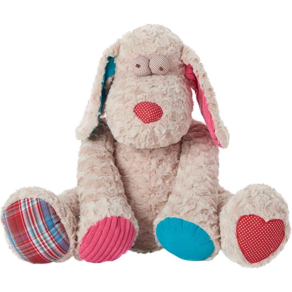 Mina Victory Plush Lines Beige 24 in. x 19 in. Plush Animal