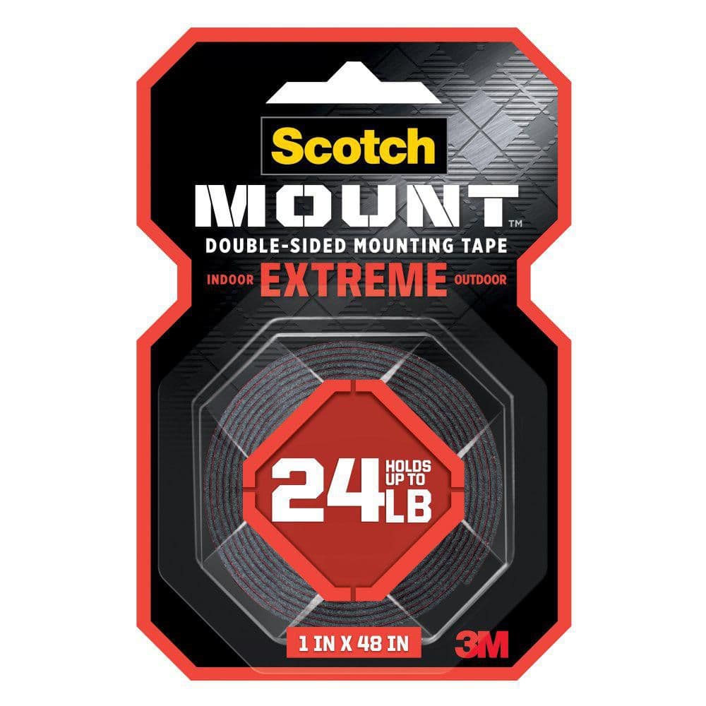 Scotch 1 in. x 48 in. Extreme Double-Sided Mounting Tape 414-48 - The Home  Depot, image size:1000x1000