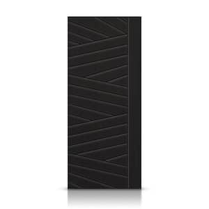 42 in. x 80 in. Hollow Core Black Stained Composite MDF Interior Door Slab