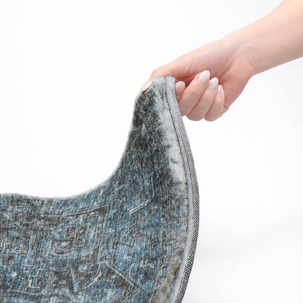 Dream Shag Premium Machine Washable Abstract ADS571 Navy 10 ft. x 14 ft. Area Rug