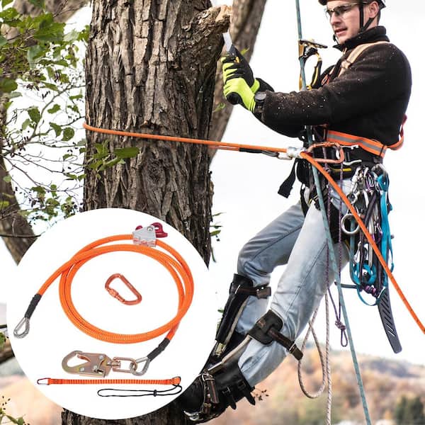 VEVOR Steel Core Flipline, 10 ft. Arborist Flipline, Flip Line for
