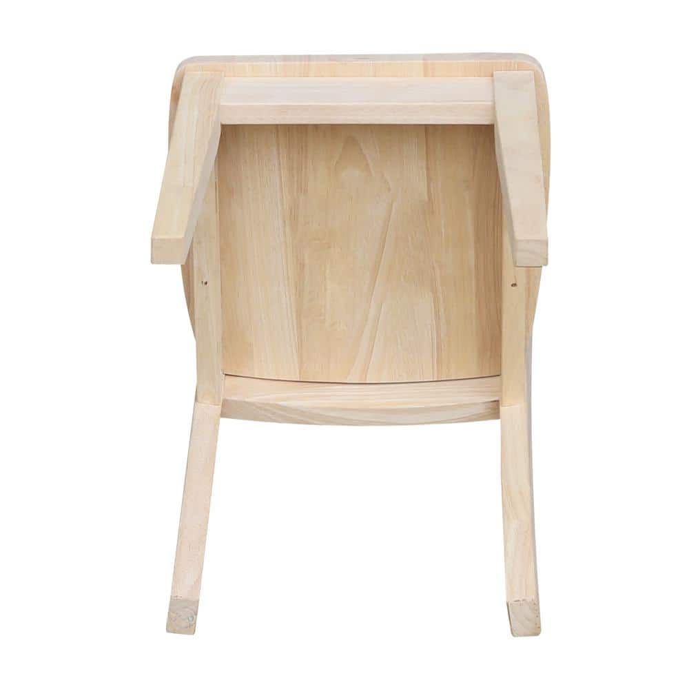 Eco-Friendly Parawood San Remo Juvenile Chairs, Unfinished - Set of 2