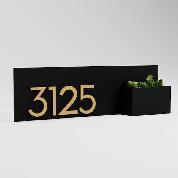 POST & PORCH Vista View Rectangle Address Planter