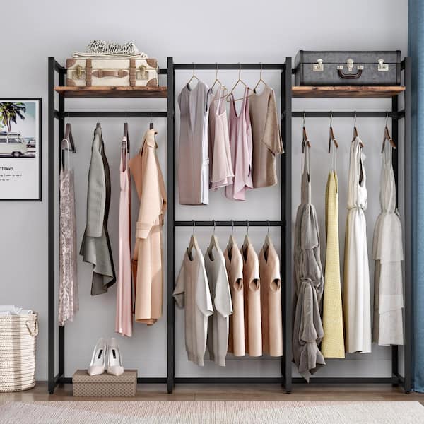 Belca Double Hanging Closet Rod - Expandable Tiered Organizer For Extra Wardrobe Storage (Black, CH-DS1) - View #4