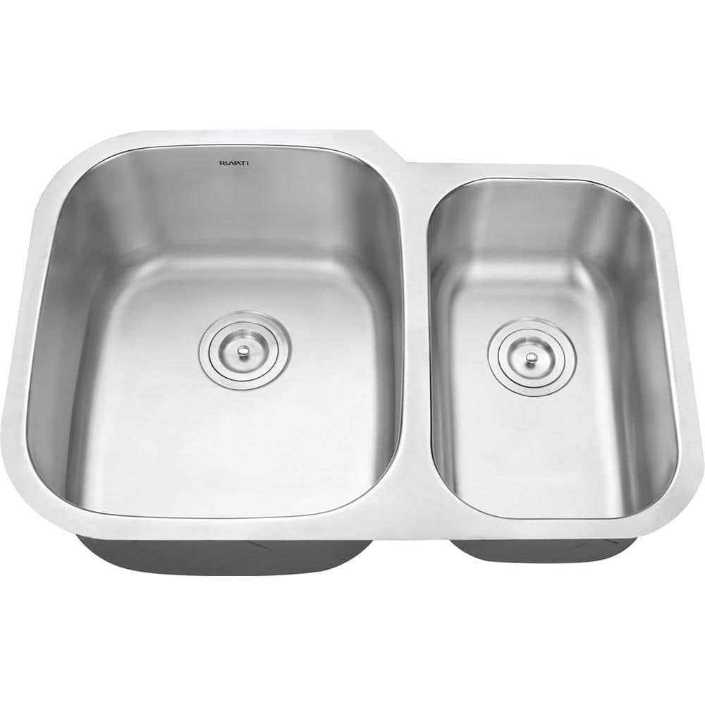 Ruvati 29-inch Stainless Steel Double Bowl Undermount Kitchen Sink