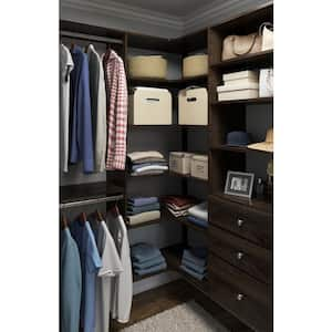 30 in. W Espresso Corner Wood Closet System