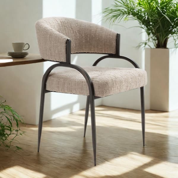 Kobe Modern Beige Fabric Dining Chair