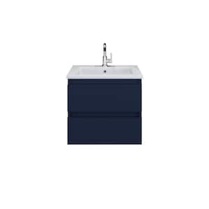 Salt 24 in. W x 20 in. D Bath Vanity in Navy with Acrylic Vanity Top in White with White Basin