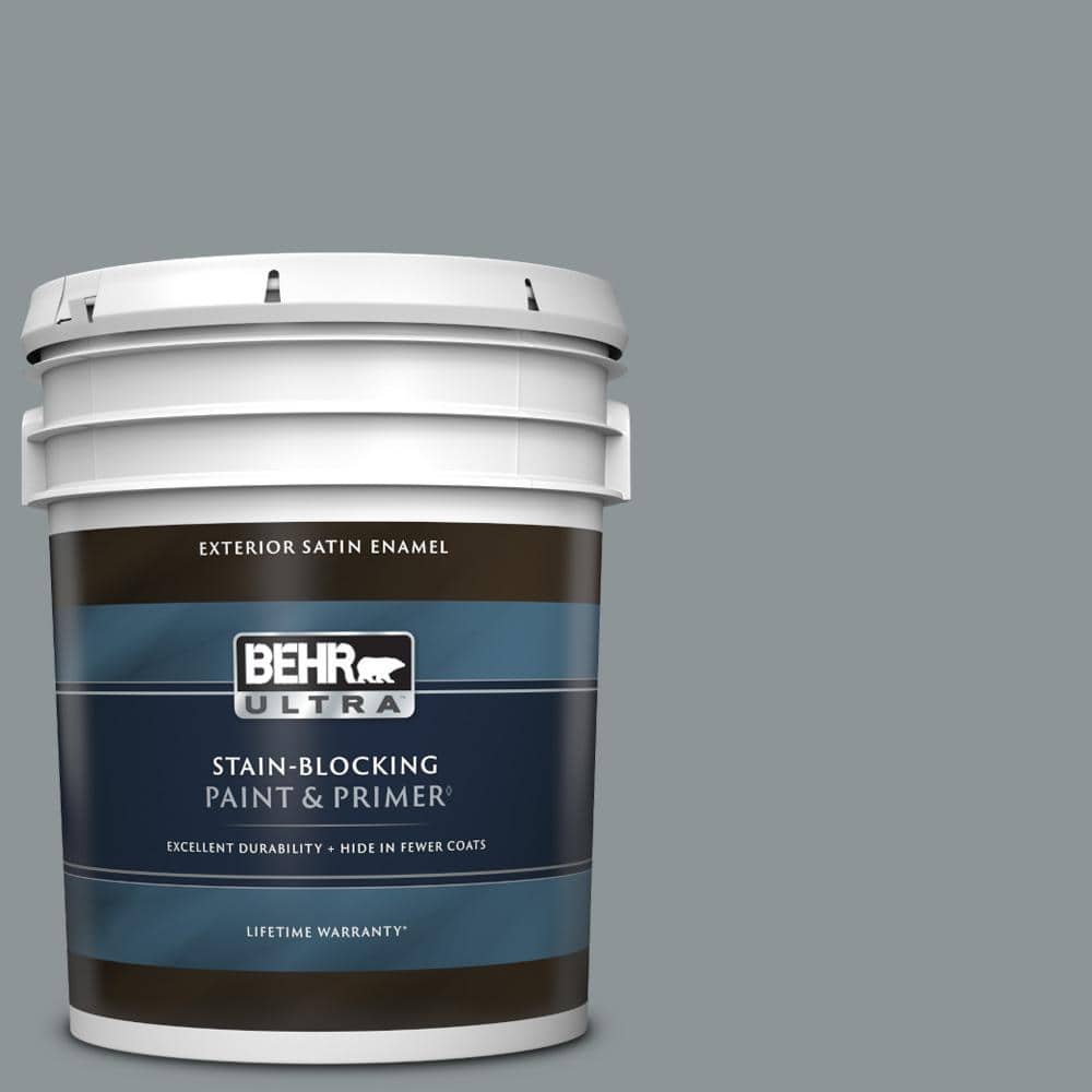 BEHR ULTRA 5 gal. N4504 Moonquake Satin Enamel Exterior BEHR ULTRA 5 gal. N4504 Moonquake Satin Enamel Exterior