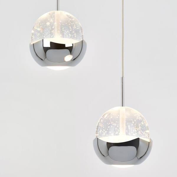 Artika Oracle 22 Watt Integrated Led 5 Light Chrome Modern Hanging Pendant Chandelier For Kitchen And Staircase Ora5l Hd2 Artika Oracle 22 Watt Integrated Led 5, Artika 5 Pendant Light Fixture