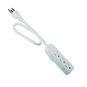 3-Outlet Mini Power Strip with 1.5 ft. Cord