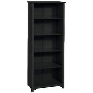 Oxford 24 in. 5-Shelf Open Bookcase in Black