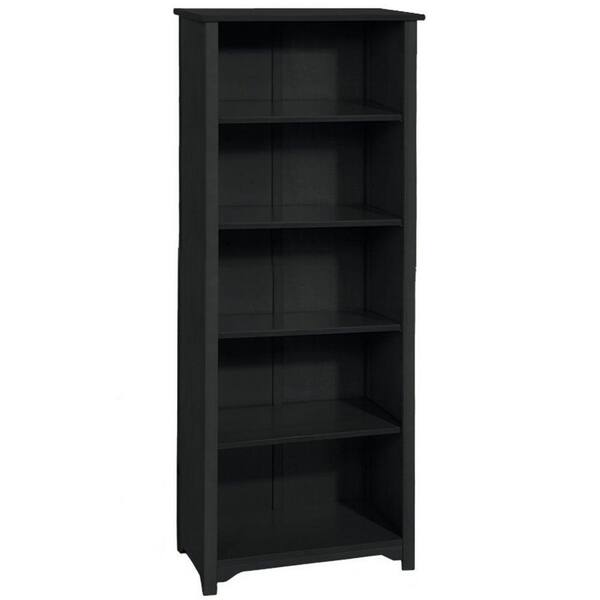 Unbranded Oxford 24 in. 5-Shelf Open Bookcase in Black