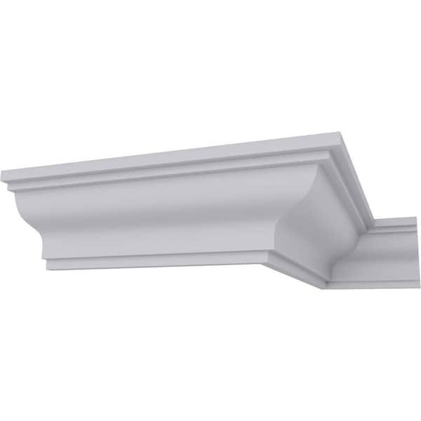 Ekena Millwork SAMPLE - 2 in. x 12 in. x 2 in. Polyurethane Marseille Traditional Smooth Crown Moulding