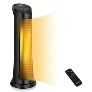 1500-Watt Portable Electric PTC Heater Swing Space Heater with 24-Hours Timer andThermostat