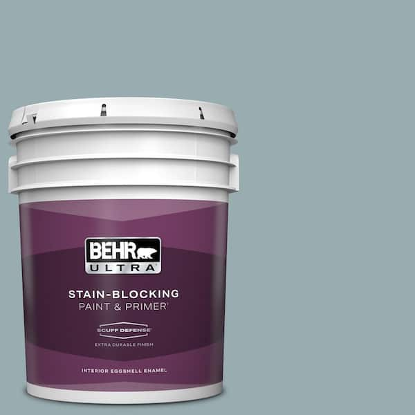 BEHR ULTRA 5 gal. #BXC-28 Bucolic Blue Extra Durable Eggshell Enamel Interior Paint & Primer