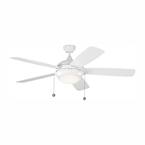 Discus Outdoor 52 in. LED Indoor/Outdoor White Ceiling Fan