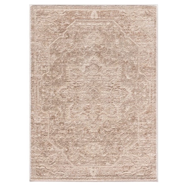 Solara 2 ft. x 3 ft. Beige Medalion Scatter Rug