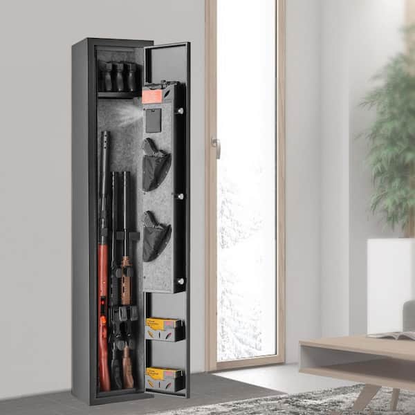 Rifles Gun Safe for 2 Rifles, Gun Safe with Digital Keypad and Lock, Quick Access Rifle Cabinet adjustable Shelf