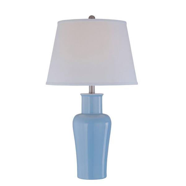 Illumine 28.75 in. 1-Light Blue Table Lamp