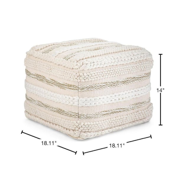 POUF White cm 40x40x45 - Smacrent