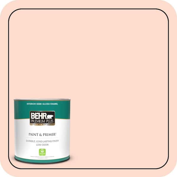 BEHR PREMIUM PLUS 1 qt. #220C-2 Peachtree Semi-Gloss Enamel Low Odor Interior Paint & Primer