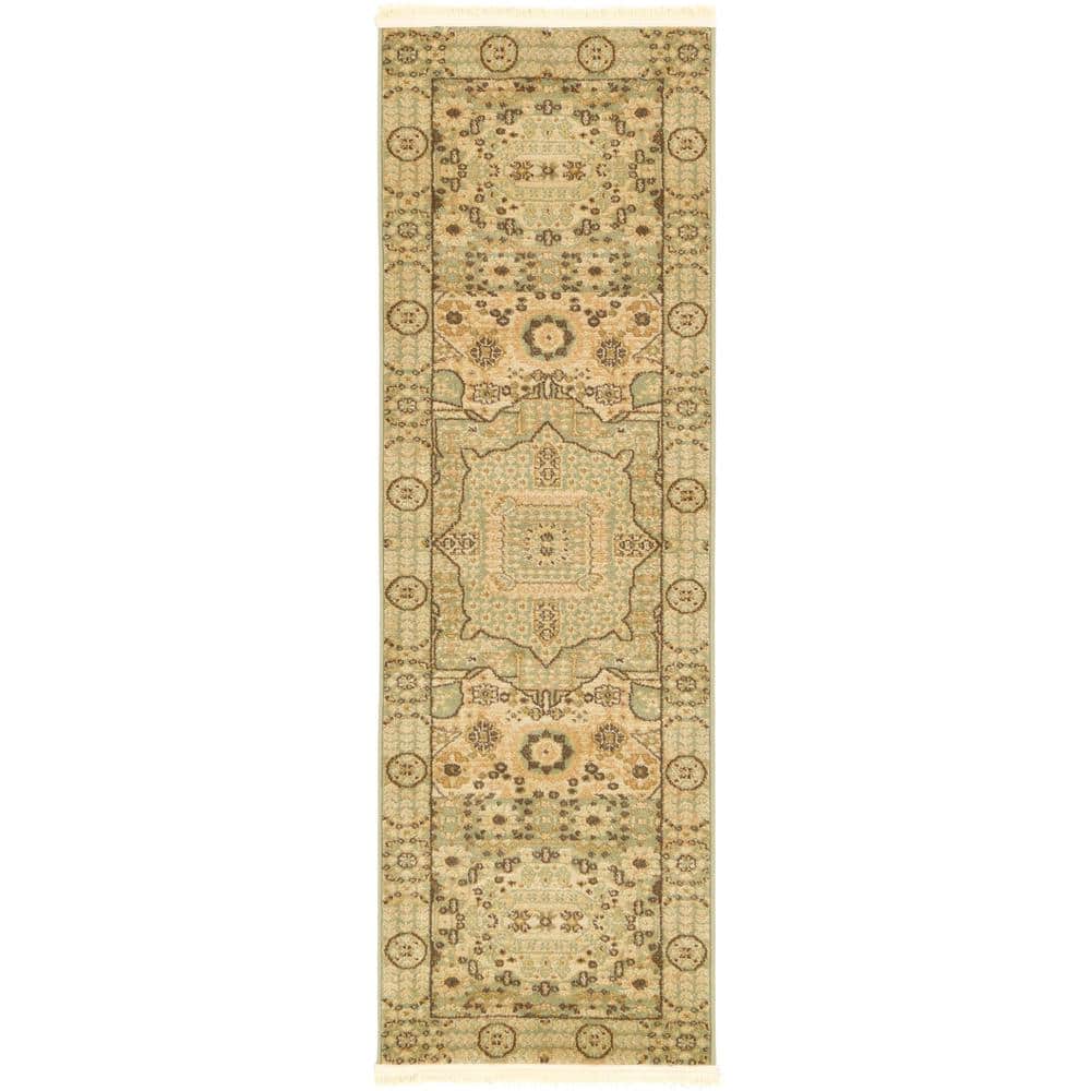 Palace Jackson Light Green 2' 0 x 6' 0 Runner Rug price history on PriceWatchPro