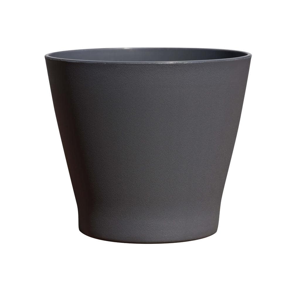 Vase 6 in. Foggy Grey Plastic Planter DP1717T-SGR - The Home Depot