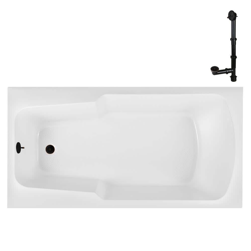 N-4210-727-ORB 72 in. x 36 in. Rectangular Acrylic Soaking Drop-In Bathtub, with Reversible Drain in Oil Rubbed Bronze price history on PriceWatchPro