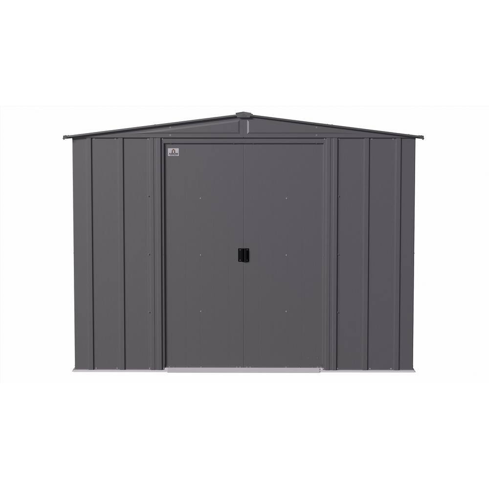 Reviews for Arrow 8 ft. x 8 ft. Grey Metal Storage Shed With Gable ...