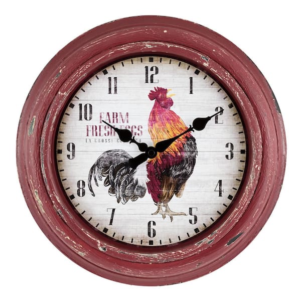 Rooster Clock and Thermometer