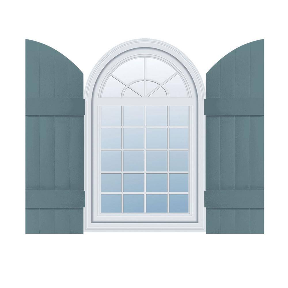 Builders Edge 14 in. W x 49 in. H Vinyl Exterior Arch Top Joined Board